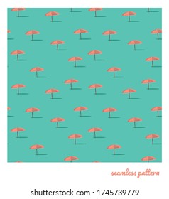 Beach umbrellas on the beach.  Seamless pattern.