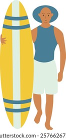Beach Vacation Activity People Illustration. Vector Character in Flat Cartoon Concept.