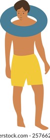 Beach Vacation Activity People Illustration. Vector Character in Flat Cartoon Concept.