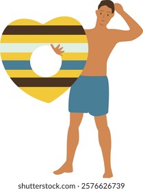 Beach Vacation Activity People Illustration. Vector Character in Flat Cartoon Concept.