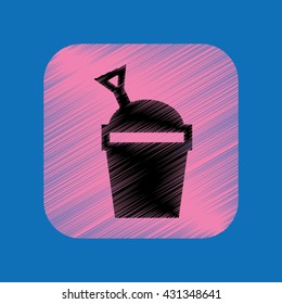 beach vacation icon design 