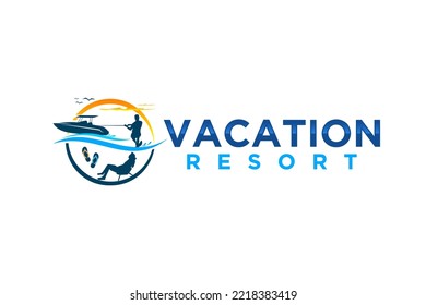 Beach Vacation Logo Design Resort Design