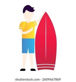 Beach vacation with summer elements and seaside relaxation