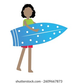 Beach vacation with summer elements and seaside relaxation