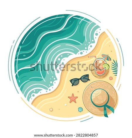 beach, vacation, summer, relaxing, sun, sand, waves, sunglasses, accessories, holiday, leisure, ocean, seaside, hat, flip-flops, illustration, cartoon, vector, icon, tropical, beachwear, sunny, beachday, beachaccessories, summerholiday, vacationaccessories, beachillustration, cartoonbeach, relaxation, beachrelax, beachside, wavesillustration, summericon, beachicon, leisureicon, beachvacation, beachart, sandbeach, beachstyle, summerbeach, beachaccessory, beachartwork, sunbeach, beachholiday