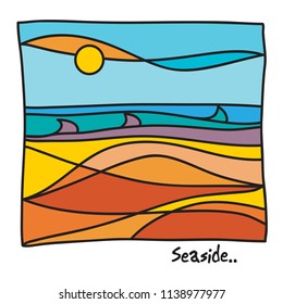 Beach, Vacation or Surfer poster or t-shirt graphics. Vector illustration
