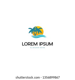 Beach Vacation Traveling Creative Logo Design