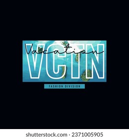 Beach vacation tshirt design. vector creative streetwear concept graphic design for print t-shirt