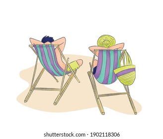 Beach vacation vector image with noises