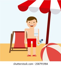 beach vacations design, vector illustration eps10 graphic 