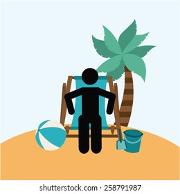 beach vacations design, vector illustration eps10 graphic 
