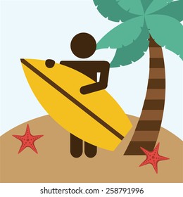 beach vacations design, vector illustration eps10 graphic 