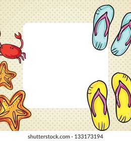Beach, Vacations and Travel concept. Vector Illustration