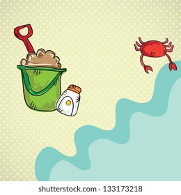 Beach, Vacations and Travel concept. Vector Illustration