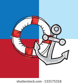 Beach, Vacations and Travel concept. Vector Illustration
