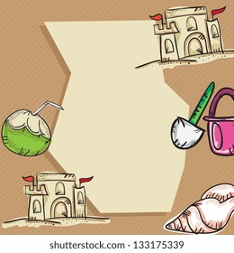Beach, Vacations and Travel concept. Vector Illustration