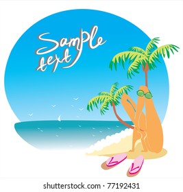Beach. Vector.