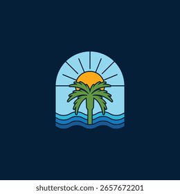strand vektor abstrakt modern logo