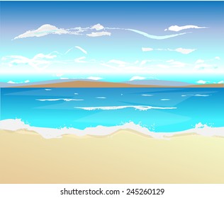 Beach vector artwork 