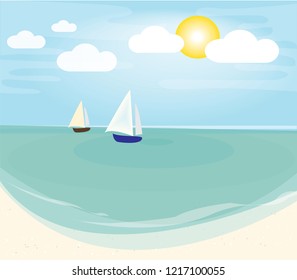 the beach vector background.