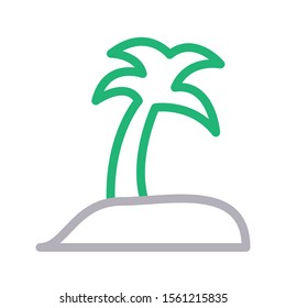 beach vector colour flat icon 
