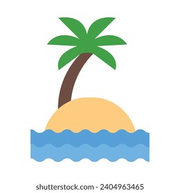 Beach Vector Flat Icon For Personal And Commercial Use.
