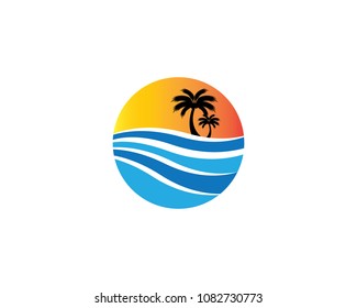 Beach vector icon