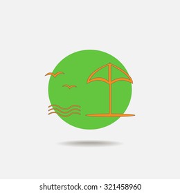 Beach vector icon
