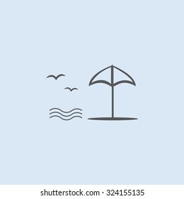Beach vector icon