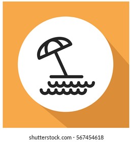 Beach vector icon