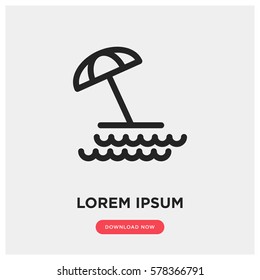 Beach vector icon
