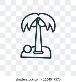Beach vector icon isolated on transparent background, Beach logo concept