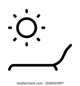 Beach-Vektorsymbol. Vektorsymbol der Nachbildung. Symbol oder Logo des Meeres.