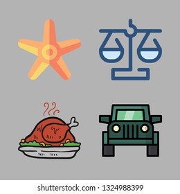 beach vector icon set