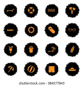 Beach vector icons for web sites and user interface