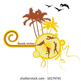 beach vector illustration