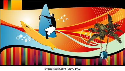 beach vector illustration