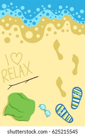 beach. vector illustration