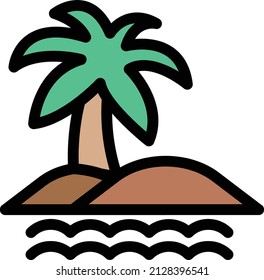 beach Vector illustration on a transparent background. Premium quality symbols. Stroke vector icon for concept and graphic design.