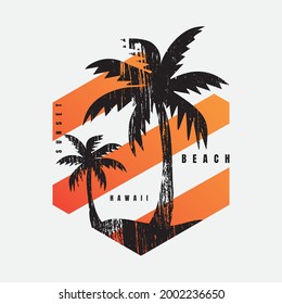 Beach Vector Illustration And Typography, Perfect For T-shirts, Hoodies, Prints Etc.