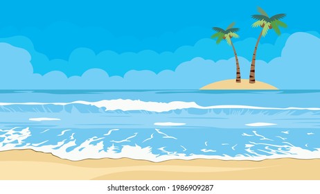 Las imágenes vectoriales de playa se pueden utilizar como fondo de pantalla, fondo y otros