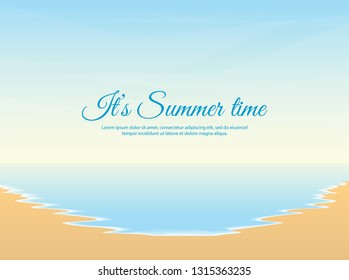 Beach. Vector minimalistic background