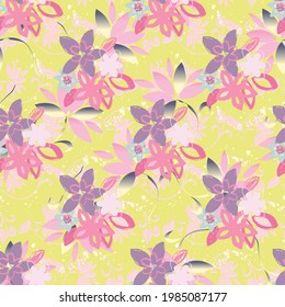 Beach vector seamless pattern. Tropical leaves. Jungle foliage illustration. Exotic plants. Summer beach floral design. Paradise nature 
