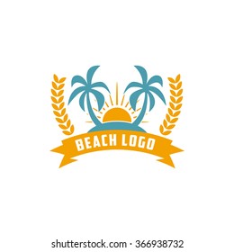 Beach Vector Template