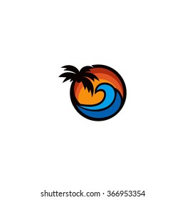Beach Vector Template