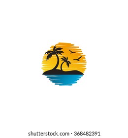 Beach Vector Template