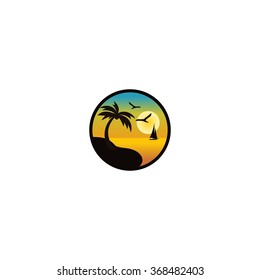 Beach Vector Template