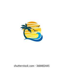 Beach Vector Template