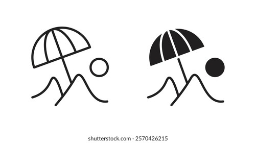 Beach vector web icons set