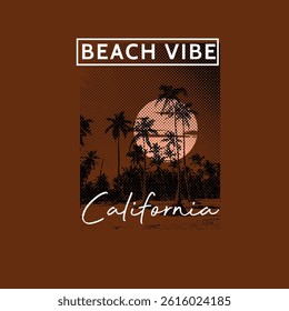 Beach Vibe California summer vector graphic design